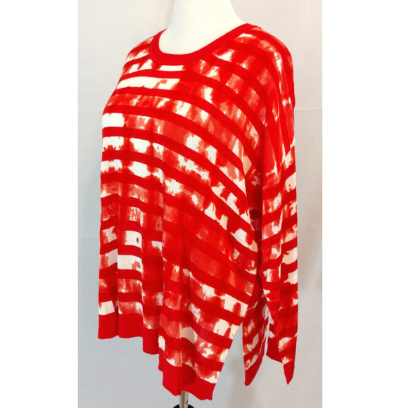 Lane Bryant Sweaters - Sweater Pullover Plus Size 22 24 Red White Stripe